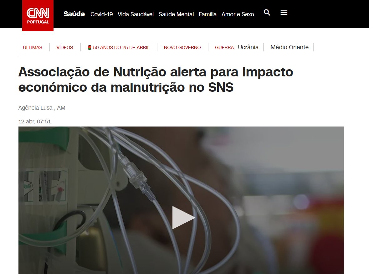 Associação de Nutrição alerta para impacto económico da malnutrição no SNS