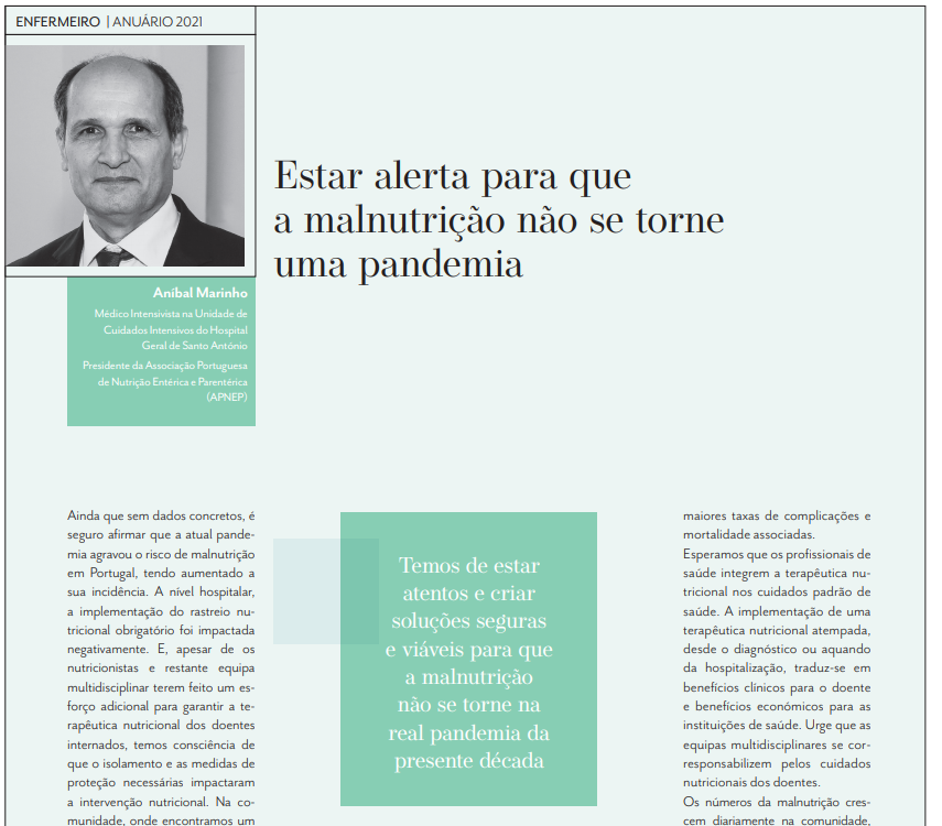 Estar alerta para que a malnutrição não se torne uma pandemia