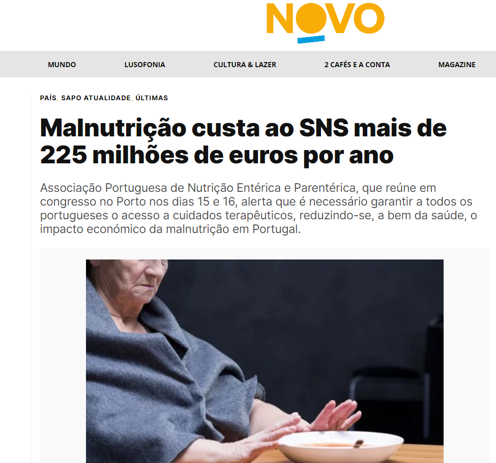 Malnutrição custa ao SNS mais de 225 milhões de euros por ano