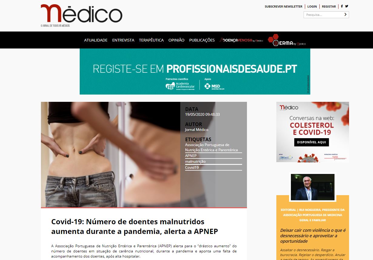 Covid-19: Número de doentes malnutridos aumenta durante a pandemia, alerta a APNEP